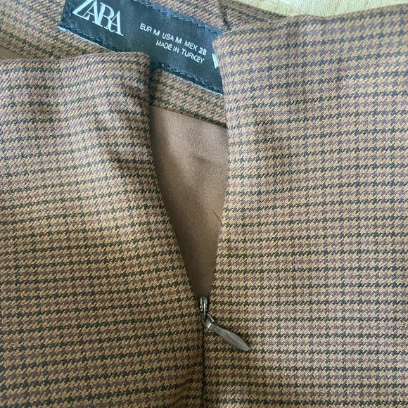 Zara Brown Plaid Shorts Size Medium - Picture 11 of 11